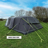 Photograph of rear view of the AirTek Delamere 8.0 Inflatable Family Tent Khyam