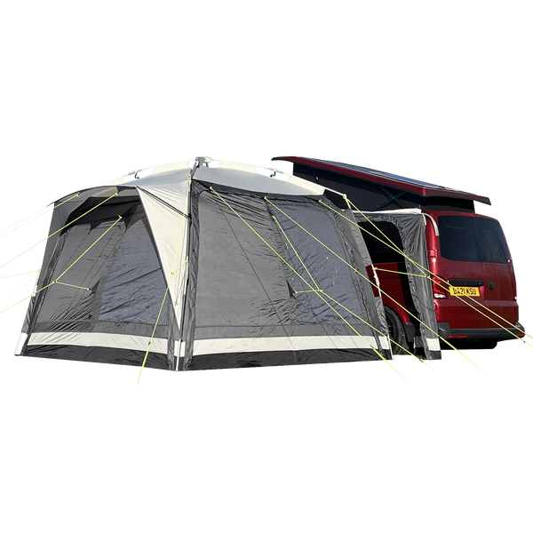 Motordome Kamper Hub Modular Quick Erect Drive Away Awning on white background